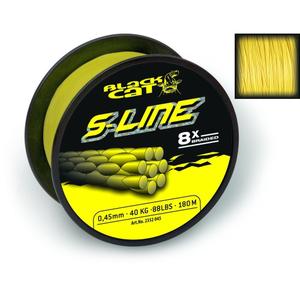 2352055-tresse-8-brins-black-cat-s-line-300m-jaune-0-55-mm