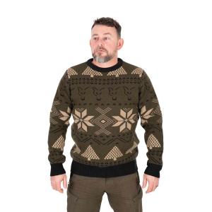 cfx419-pull-fox-festive-jumper-vert-marron-noir